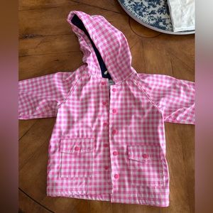 Pottery Barn Kids x Hatley gingham Rain jacket!!  Perfect for April Showers!